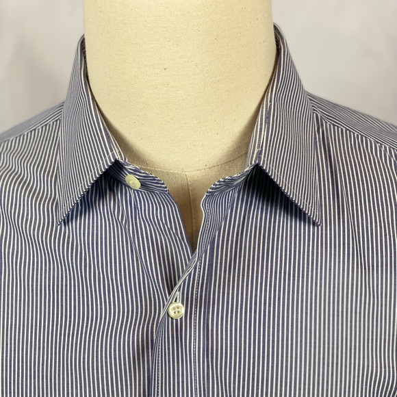 Brooks Brothers REGENT 17-33 blue and white stripe - Picture 2 of 5